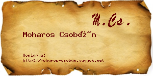 Moharos Csobán névjegykártya